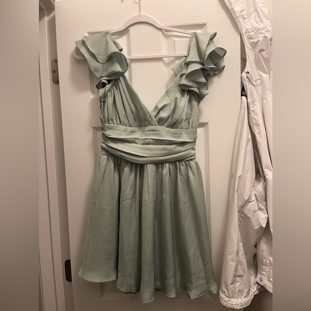 Saints & Secrets sage green dress